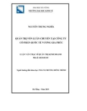 Luận văn Thạc sĩ Quản trị kinh doanh: Quản trị vốn luân chuyển tại Công ty cổ phần quốc tế Vương Gia Phúc