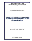 Luận văn Thạc sĩ Kinh tế: Các yếu tố tác động đến xu hướng quay về địa phương làm việc của sinh viên Phú Yên