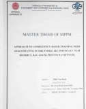 Master thesis of MPPM: Approach to competency-based training need analysis (TNA) in the public sector of Luc Nam district, Bac Giang province (Vietnam)