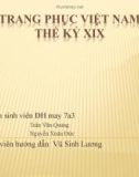 Thuyết trình: Trang phụ Việt Nam thế kỷ XIX