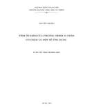 Luận văn Thạc sĩ Khoa học: Tính ổn định của phương trình vi phân có chậm và một số ứng dụng
