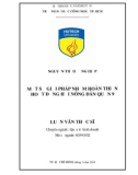 Luận văn Thạc sĩ Quản trị kinh doanh: Một số giải pháp nhằm hoàn thiện hoạt động của Hội nông dân Quận 9