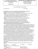 Đề thi thử THPT Quốc gia môn Tiếng Anh năm 2020-2021 có đáp án - Trường THPT Lý Thái Tổ (Lần 1)