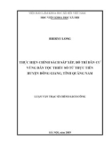 Luận văn Thạc sĩ Chính sách công: Thực hiện chính sách sắp xếp, bố trí dân cư vùng dân tộc thiểu số từ thực tiễn huyện Đông Giang, tỉnh Quảng Nam