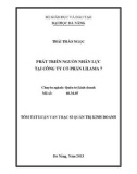 Tóm tắt luận văn thạc sĩ: Phát triển nguồn nhân lực tại Công ty Cổ phần Lilama 7