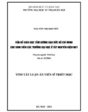 Tóm tắt Luận án Tiến sĩ Triết học: Vấn đề giáo dục tấm gương đạo đức Hồ Chí Minh cho sinh viên các trường đại học ở Tây Nguyên hiện nay