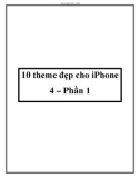 10 theme đẹp cho iPhone 4 – Phần 1