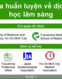 Bài giảng Khóa huấn luyện về dịch tễ học lâm sàng