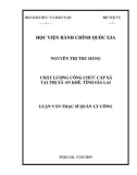 Luận văn Thạc sĩ Quản lý công: Chất lượng công chức cấp xã tại thị xã An Khê, tỉnh Gia Lai