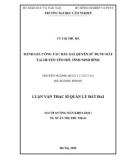 Luận văn Thạc sĩ Quản lý đất đai: Đánh giá công tác đấu giá quyền sử dụng đất tại huyện Yên Mô, tỉnh Ninh Bình