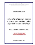 Luận văn Thạc sĩ Ngôn ngữ học: Liên kết nội dung trong kinh nguyện Công giáo (Dựa trên cứ liệu tiếng Việt)