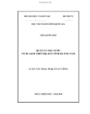 Luận văn Thạc sĩ Quản lý công: Quản lý nhà nước về du lịch trên địa bàn tỉnh Quảng Nam