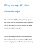 Đừng làm ngơ khi nhân viên chán việc!