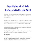 Người phụ nữ có ảnh hưởng nhất đến phố Wall