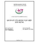 Luận văn tốt nghiệp đại học: Quản lý cửa hàng vật liệu xây dựng