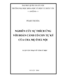 Luận văn Thạc sĩ Tâm lý học: Nghiên cứu sự thích ứng với hoàn cảnh có con tự kỷ của cha mẹ ở Hà Nội