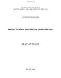Luận văn Thạc sĩ Văn học: Đào Duy Từ và bước hoạch định vùng văn học Đàng Trong