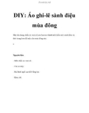 DIY: Áo ghi-lê sành điệu mùa đông