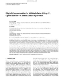 Báo cáo hóa học:   Digital Compensation in IQ Modulator Using H∞ Optimization—A State-Space Approach