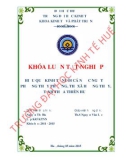 Khóa luận tốt nghiệp Kinh tế và phát triển: Hiệu quả kinh tế nuôi cá nước ngọt ở phường Thủy Phương, thị xã Hương Thủy, tỉnh Thừa Thiên Huế