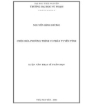 Luận văn Thạc sĩ Toán học: Chéo hóa phương trình vi phân tuyến tính