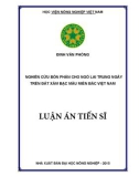 Luận án Tiến sĩ: Nghiên cứu bón phân cho ngô lai trung ngày trên đất xám bạc màu miền Bắc Việt Nam