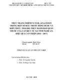 Tóm tắt Luận án tiến sĩ Y học: Thực trạng nhiễm vi nấm, Aflatoxin trong một số mẫu thuốc đông dược và kiến thức, thái độ, thực hành bảo quản thuốc của cán bộ y tế tại tỉnh Nghệ An, hiệu quả can thiệp (2016 – 2017)