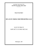 Luận văn Thạc sĩ Ngôn ngữ và Văn hóa Việt Nam: Mùa xuân trong thơ nôm Đường luật