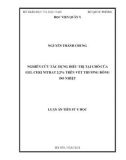Luận án Tiến sĩ Y học: Nghiên cứu tác dụng điều trị tại chỗ của gel Ceri nitrat 2,2% trên vết thương bỏng do nhiệt