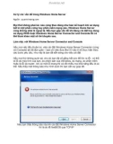 Xử lý vấn đề trong Windows Home Server