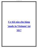 Cơ hội nào cho hàng 'made in Vietnam' tại Mỹ?