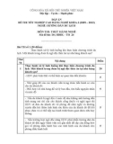 Đáp án đề thi tốt nghiệp cao đẳng nghề khoá 3 (2009-2012) - Nghề: Hướng dẫn du lịch - Môn thi: Thực hành nghề - Mã đề thi: DA HDDL-TH24