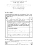 Đáp án đề thi tốt nghiệp cao đẳng nghề khoá 3 (2009-2012) - Nghề: Hướng dẫn du lịch - Môn thi: Thực hành nghề - Mã đề thi: DA HDDL-TH25