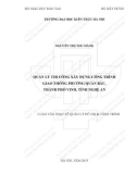 Tóm tắt Luận văn Thạc sĩ Quản lý đô thị và công trình: Quản lý thi công xây dựng công trình Giao thông phường Quán Bàu, thành phố Vinh, tỉnh Nghệ An