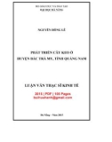 Luận văn Thạc sĩ Kinh tế: Phát triển cây keo ở huyện bắc Trà My, tỉnh Quảng Nam
