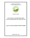 Luận văn Thạc sĩ Kinh tế nông nghiệp: Thực trạng và giải pháp phát triển cây cam tại huyện Bắc Sơn, tỉnh Lạng Sơn