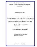 Luận văn Thạc sĩ Kinh tế: Giải pháp nâng cao năng lực cạnh tranh của Viễn thông Phú Yên đến năm 2020