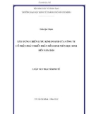 Luận văn Thạc sĩ Kinh tế: Xây dựng chiến lược kinh doanh của Công ty cổ phần phát triển phần mềm Sinh viên Học sinh đến năm 2020