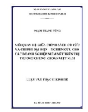 Luận văn Thạc sĩ Kinh tế: Mối quan hệ giữa chính sách cổ tức và chi phí đại diện – Nghiên cứu cho các doanh nghiệp niêm yết trên thị trường chứng khoán Việt Nam