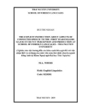 Master thesis English linguistics: The explicit instruction about aspects of connected speech to the first year English major students’ perception and production at school of Foreign Languages – Thai Nguyen university