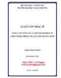 Luận văn Thạc sĩ Quản lý kinh tế: Nâng cao năng lực cạnh tranh dịch vụ công nghệ thông tin tại VNPT Quảng Ninh