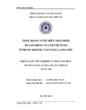 Tóm tắt Khóa luận tốt nghiệp khoa Văn hóa dân tộc thiểu số: Tình trạng vượt biên trái phép đi lao động của người Nùng ở Trùng Khánh, Văn Lãng, Lạng Sơn