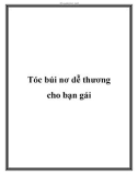 Tóc búi nơ dễ thương cho bạn gái