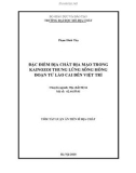 Tóm tắt luận án Tiến sĩ Địa chất: Đặc điểm địa chất địa mạo trong Kainozoi thung lũng sông Hồng đoạn từ Lào Cai đến Việt Trì