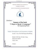 Seminar: Sumary of the book “5 Steps to Speak A Language”