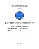 Tiểu luận môn Quản lý dự án công nghệ thông tin: Quản trị dự án phần mềm quản lý nhân sự