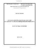 Luận văn Thạc sĩ Sinh học: Xây dựng phương pháp ELISA gián tiếp xác định dư lượng fluoroquinolone trong sữa