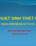 Bài giảng Kỹ thuật sinh thiết phôi - CNXN. Nguyễn Thiện Thực