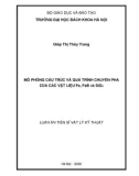 Luận án Tiến sĩ Vật lý kỹ thuật: Mô phỏng cấu trúc và quá trình chuyển pha của các vật liệu Fe, FeB và SiO2