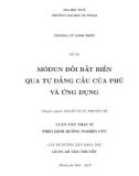 Luận văn Thạc sĩ Toán học:  Môđun đối bất biến qua tự đẳng cấu của phủ và ứng dụng